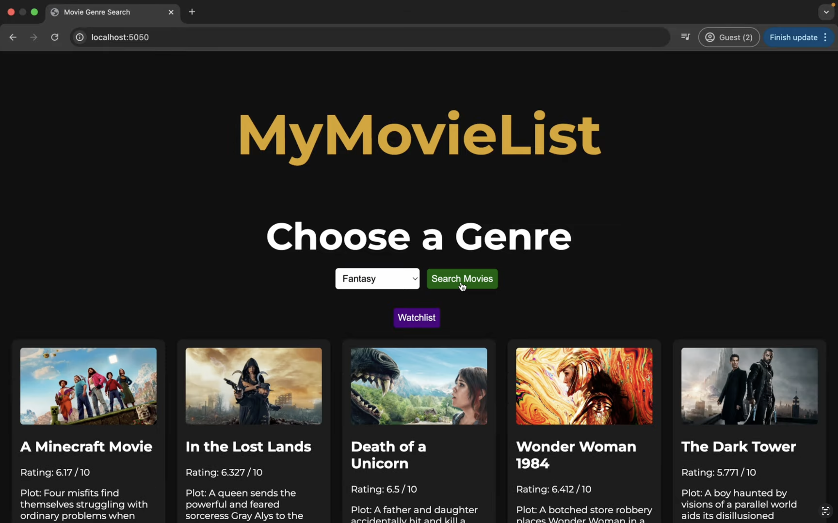 movieList preview